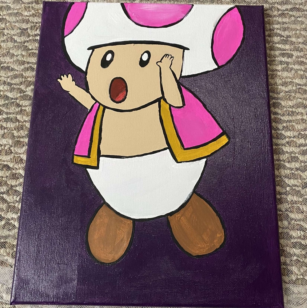 2/$30 Mario Kart Toadette painting